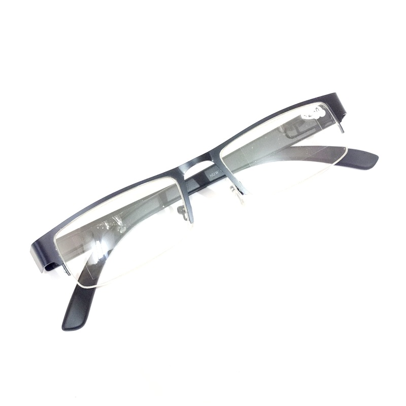 Black Metal Supra Reading Glasses +2.00