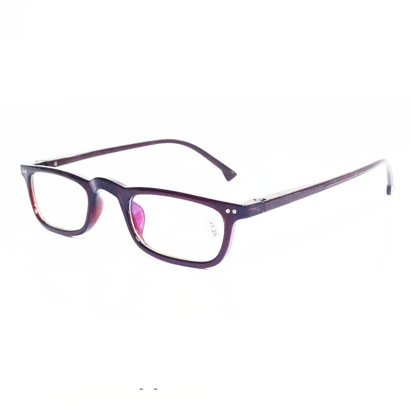 Brown Full Frame Computer Reading Glasses with Anti Glare Coating Power 1.25