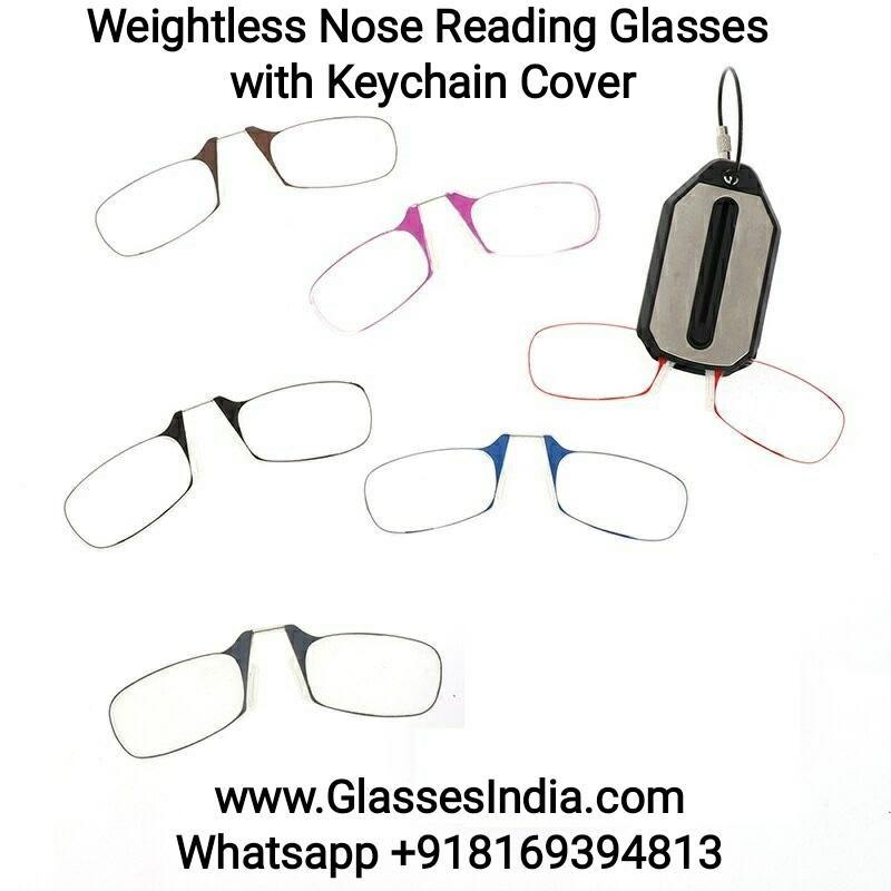 Mini Keychain Reading Glasses Nose Clip On Thin Foldable Reading Glasses for Men and Women 1 Black