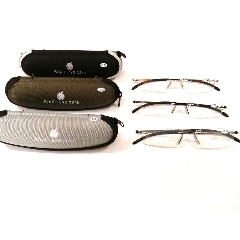 Premium Crystal  Lightweight Slim Rimless Reading Glasses 1