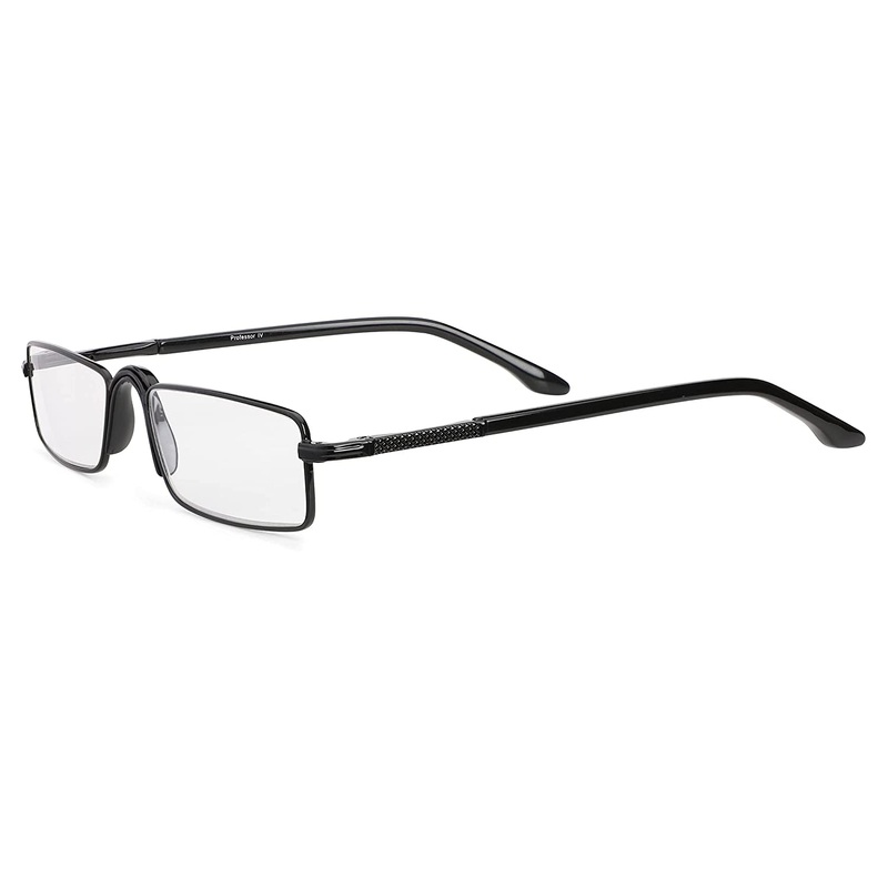 Premium Full Rim Reading Glasses with Fixed Nose Pad Black +1.00