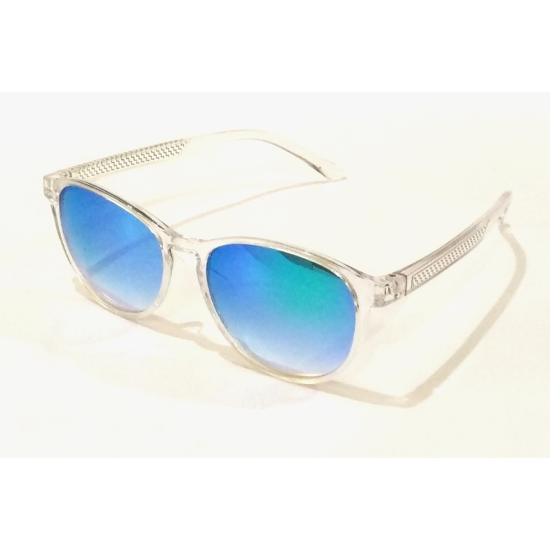 Retro Round Blue Mirror Sunglasses for Men Women SW0024