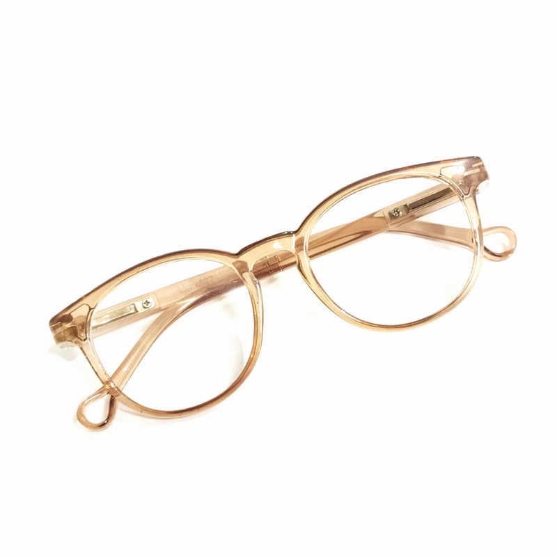Round Transparent Brown Kids Spectacle Frames for 4-6 Years Old