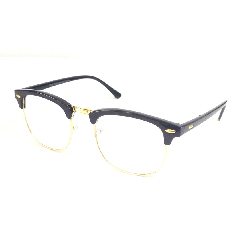 Stylish Fashion Glasses Zero Power Black