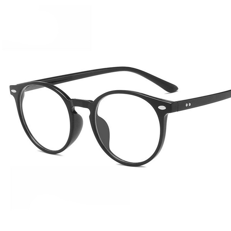 ARTView Matt Black Round Frames Blue Light Filter Computer Glasses for Men and Women M8539 C2