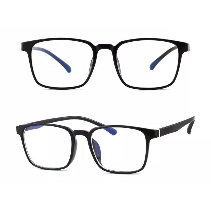 Black Rectangle Spectacle Frames – Computer Glasses for Men and Women
