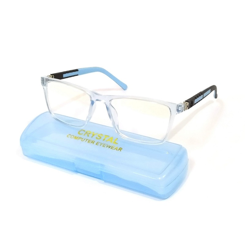 Blue and Bold: TR68 Transparent Blue Glasses – Safe Blue Light Glasses for 6-12-Year-Old Boys and Girls