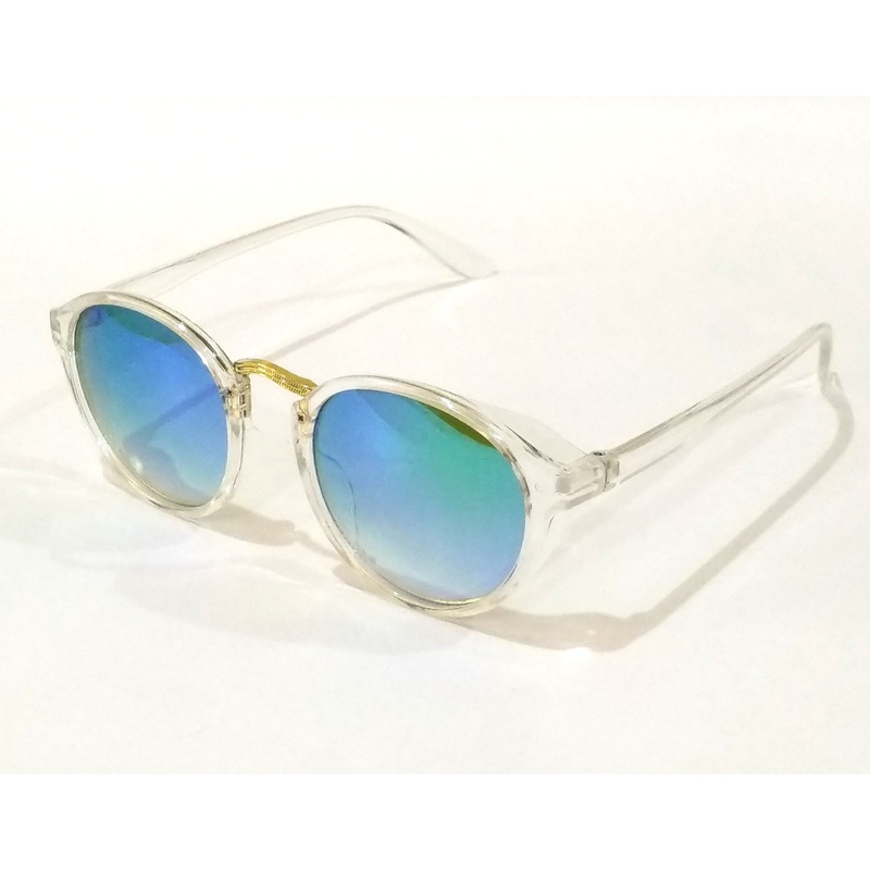Green Round Mirror Sunglasses for Men Women SW0020