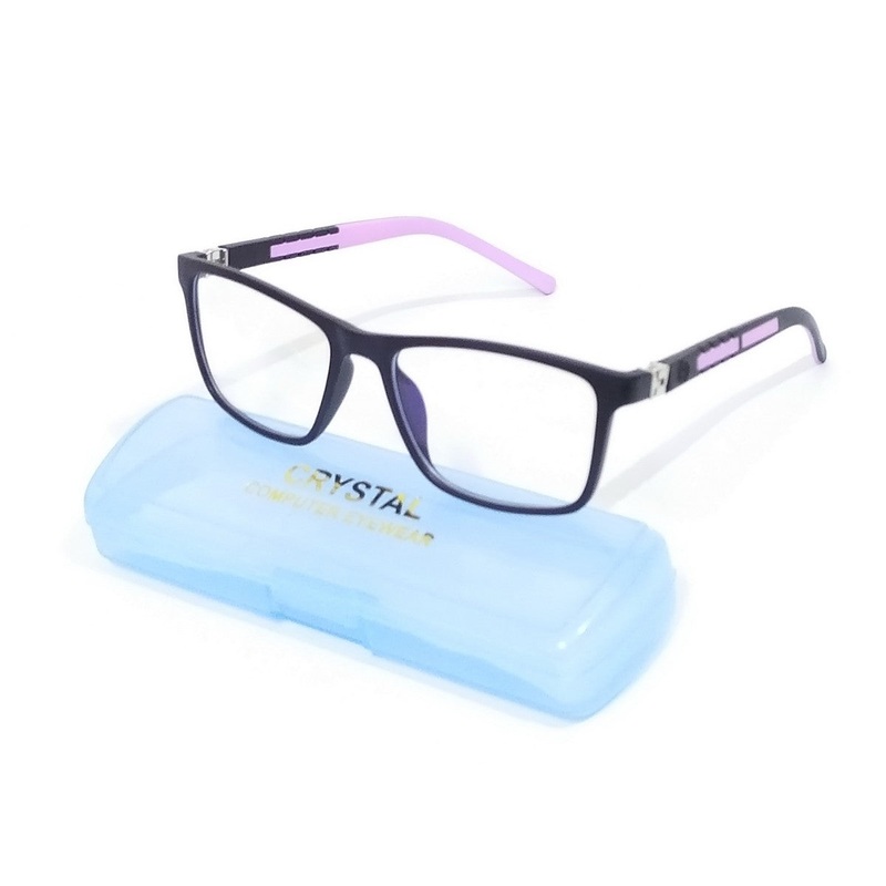 Pink Perfection: Square Black & Pink Glasses – Ideal Blue Light Defense for  6-10-Year-Old Girls