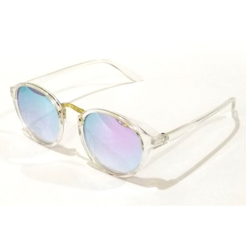 Purple Round Mirror Sunglasses for Men Women SW0017