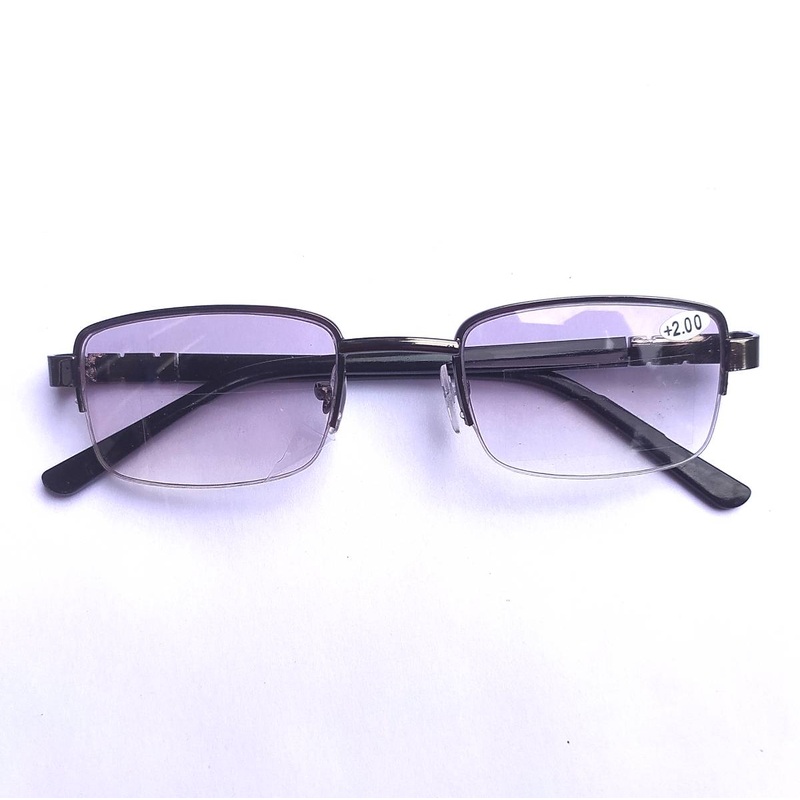 Tinted Metal Supra Bifocal Reading Glasses for Men and Women Kryptok Lens Grey Frame Grey Tint 1