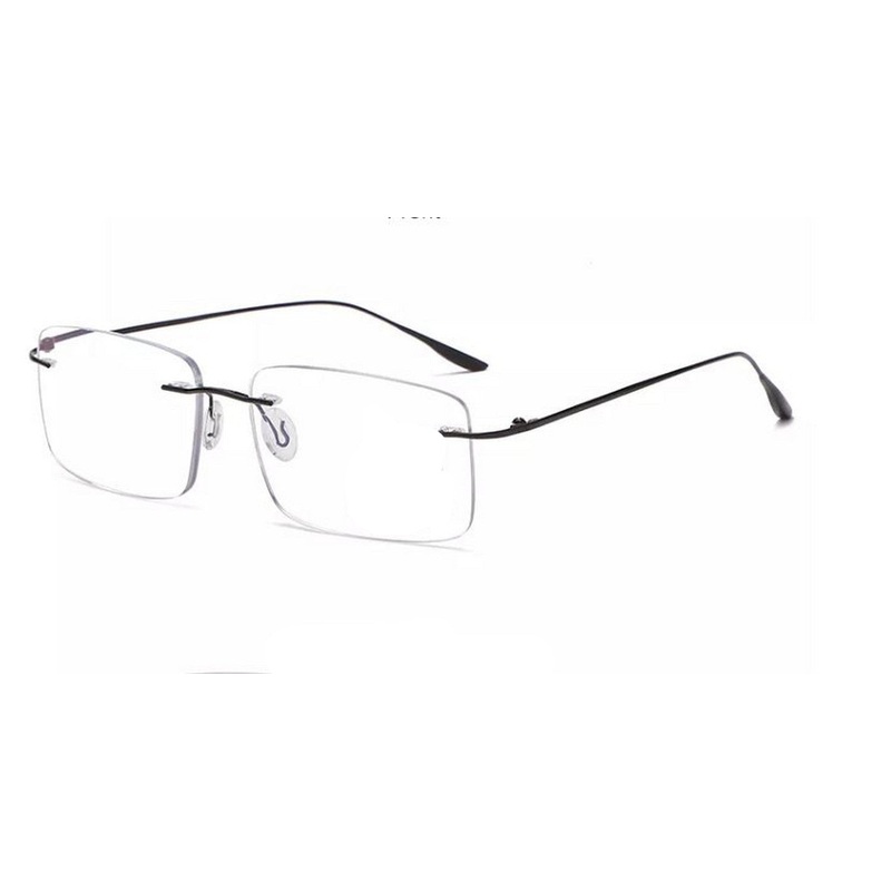 Ultralight Progressive Multifocal lenses blue light blocking rimless prescription reading glasses Grey