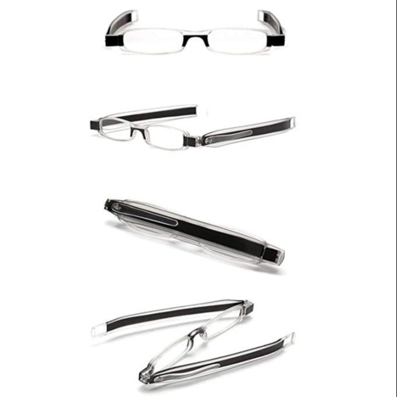 180 Degree Rotation Pocket Reading Glasses with Clip 1