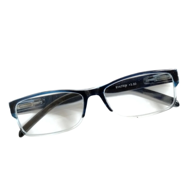Blue Two Tone Full Frame Blue Light Blocking Computer Reading Glasses for Men Women