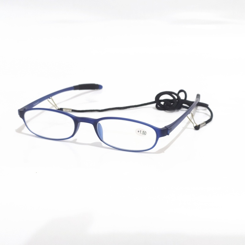 Comfortable Flexi-Thread Memory Glasses for Men and Women, TR90 Frame in Blue