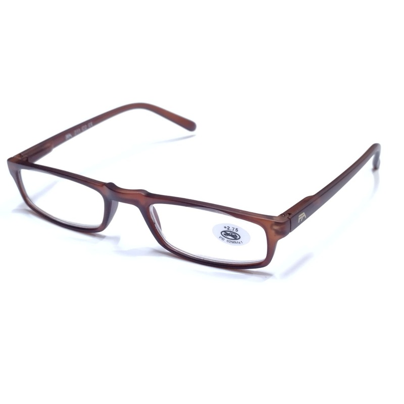 Slim Brown Computer Reading Glasses For Men and Women with Spring 211br