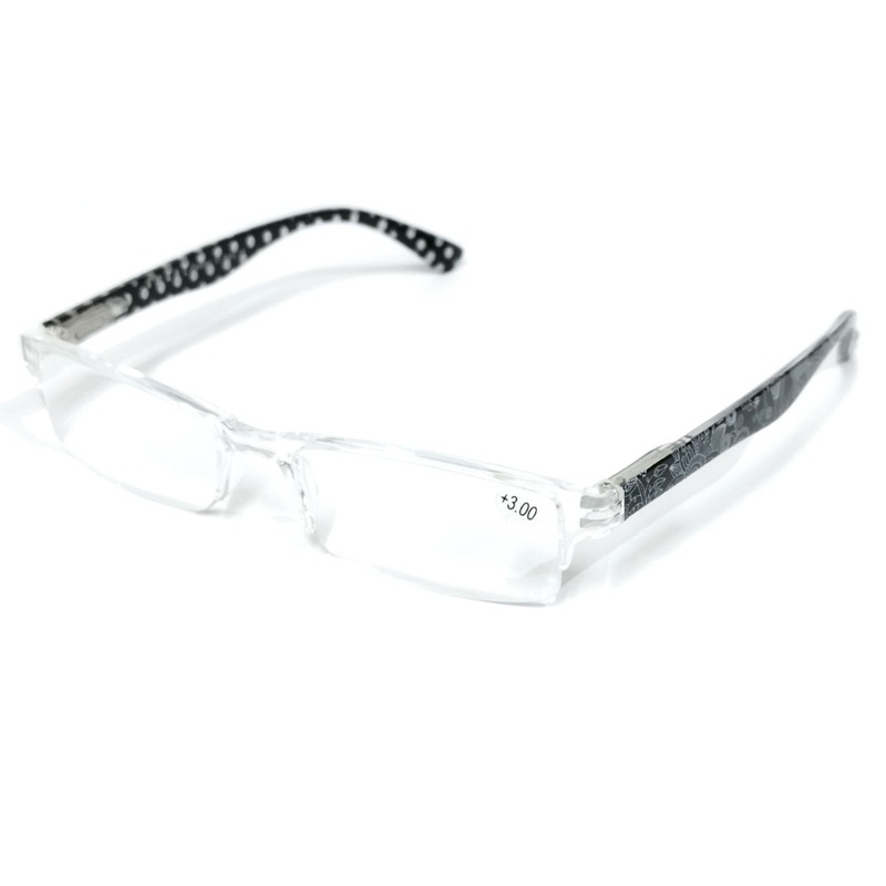 Trendy Polka Dot Supra Reading Glasses Power +3.00 Black