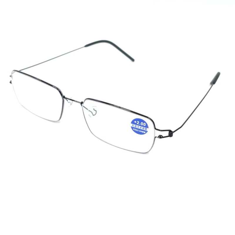 Ultra Light Weight Blue Light Reading Glasses Grey Wire Frame 1