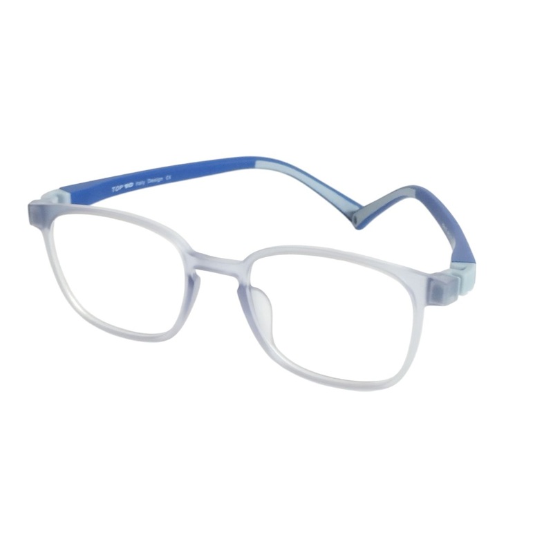 D Blue Square Glasses for Kids 8-12 Years