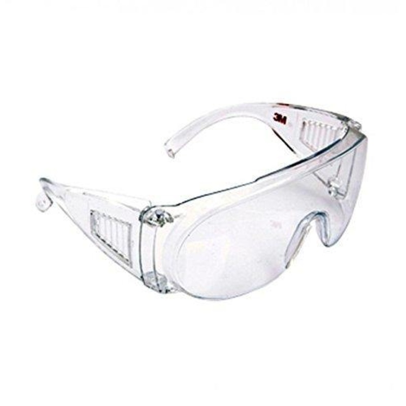 3M-1611 Eye Protection Glasses with Clear Transparent Lens Over Spectacle Safety Glasses