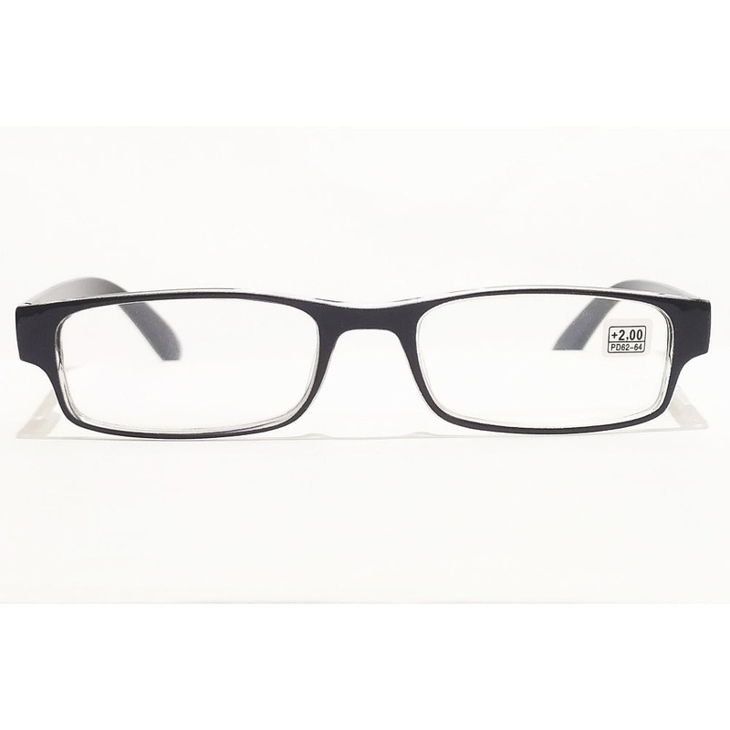 Black Reading Glasses with Power +2.50