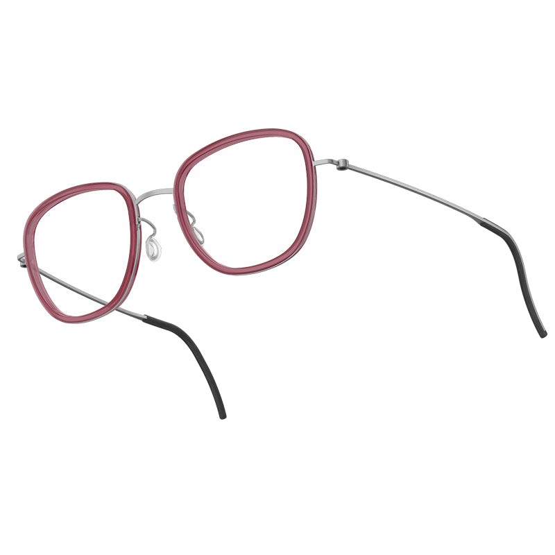 LINDBERG 5802 K25010(Matt natural titanium Grey / internal Cherry Red Havana circle) 48-20-130