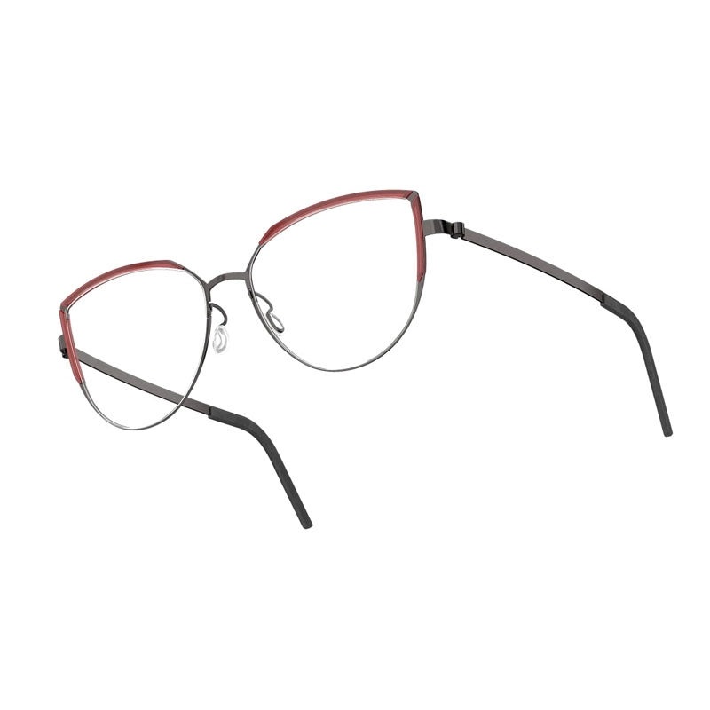 LINDBERG 9855 PU9K164(Polished Black/Glossy Transparent Burgundy Circle) 52-16-000-54-16-000