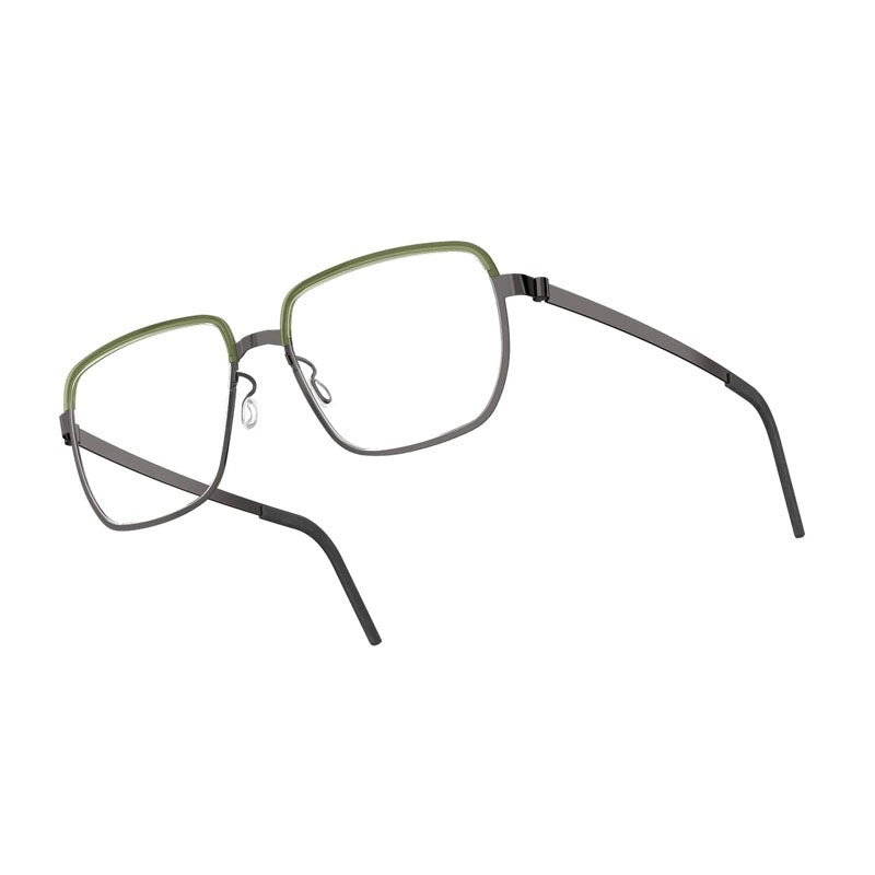 LINDBERG 9859 PU9K175(Polished Black/Glossy Transparent Green Circle) 56-18-125