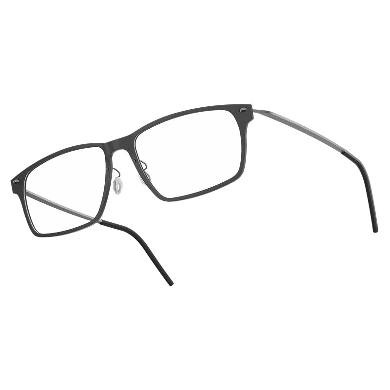 LINDBERG NOW 6507 Front: D16(Matte Solid Black) / Temple 802: 10 (Matt natural titanium Grey) 54-16-140