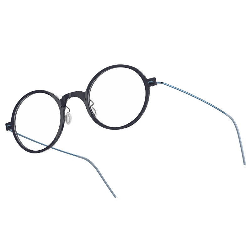 LINDBERG NOW 6508 Front: C06 (Transparent Black) / Temple Basic: P20 (Polished Light Blue) 44-23-140