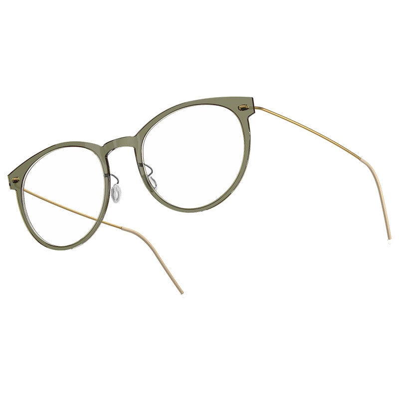 LINDBERG NOW 6517 Front: C11(Polished Transparent Olive) / Temple Basic: GT (Matt Gold) 50-20-140