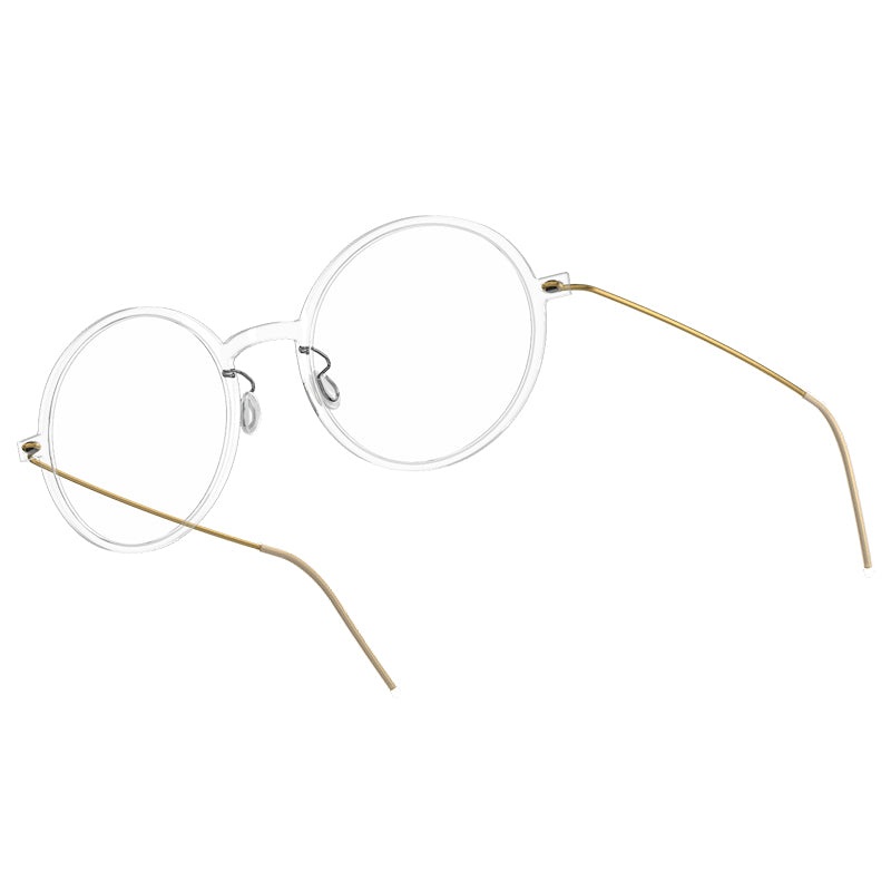 LINDBERG NOW 6523 Front: C01(Polished Transparent Crystal) / BasicTemple: GT (Matt Gold) 48-19-140