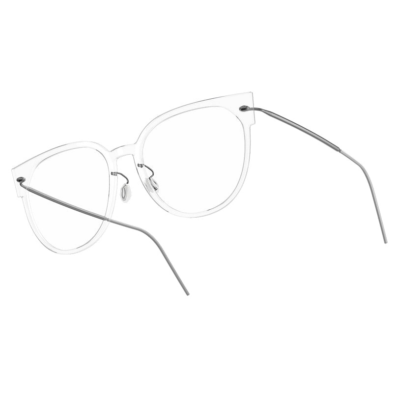 LINDBERG NOW 6634 Front: C01(Transparent shiny crystal) / Temple804: 10(Matt natural titanium Grey) 52-17-140
