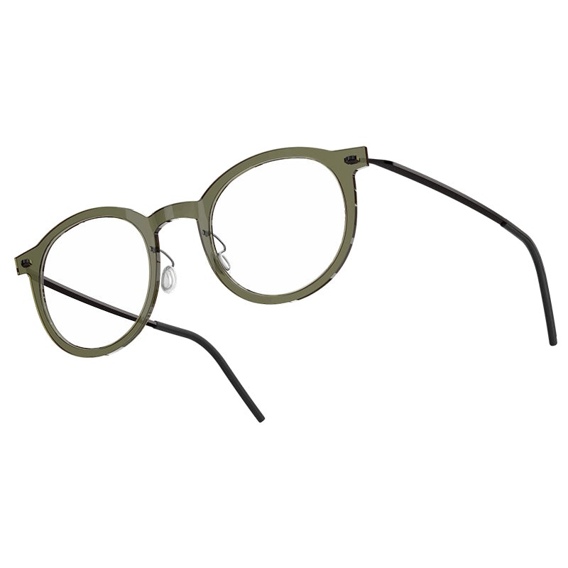 LINDBERG NOW 6636 Front: C11 (Transparent glossy olive green) / 802Temple: U38 (Glossy Black) 47-24-140