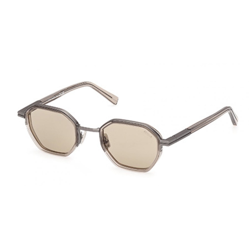ZEGNA 0259 Sunglasses 45E – Shiny Beige – Brown
