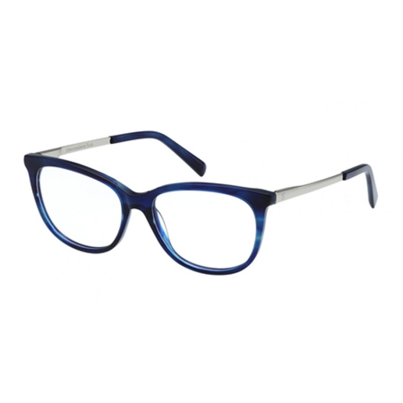 ABERCROMBIE & FITCH 50024 Eyeglasses 064 – Blue Horn – Shiny Light Ruthenium
