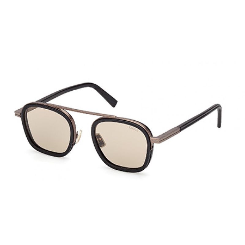 ZEGNA 0278 Sunglasses 48E – Shiny Dark Brown – Brown