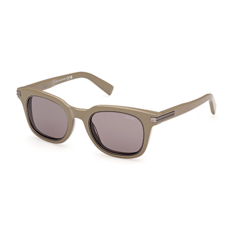 ZEGNA 0238 Sunglasses 45A – Shiny Beige – Smoke