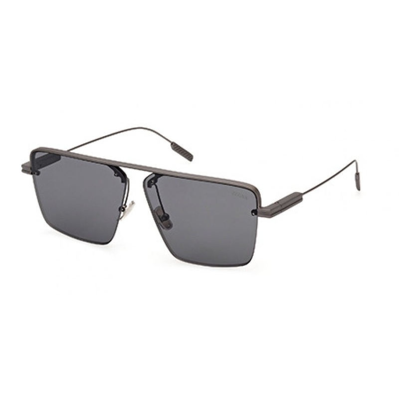 ZEGNA 0245 Sunglasses 20A – Matte Gunmetal – Smoke