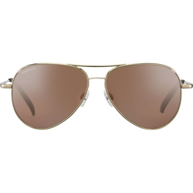 Serengeti SS757001 Sunglasses 57003 – Bold Gold Shiny – Mineral Polarized Drivers Gold Cat 3 to 3